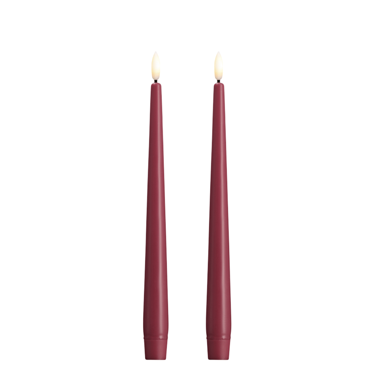 Moods & More LED dinerkaarsen Silk Vintage Rose – 2 stuks – 2,3x25 cm