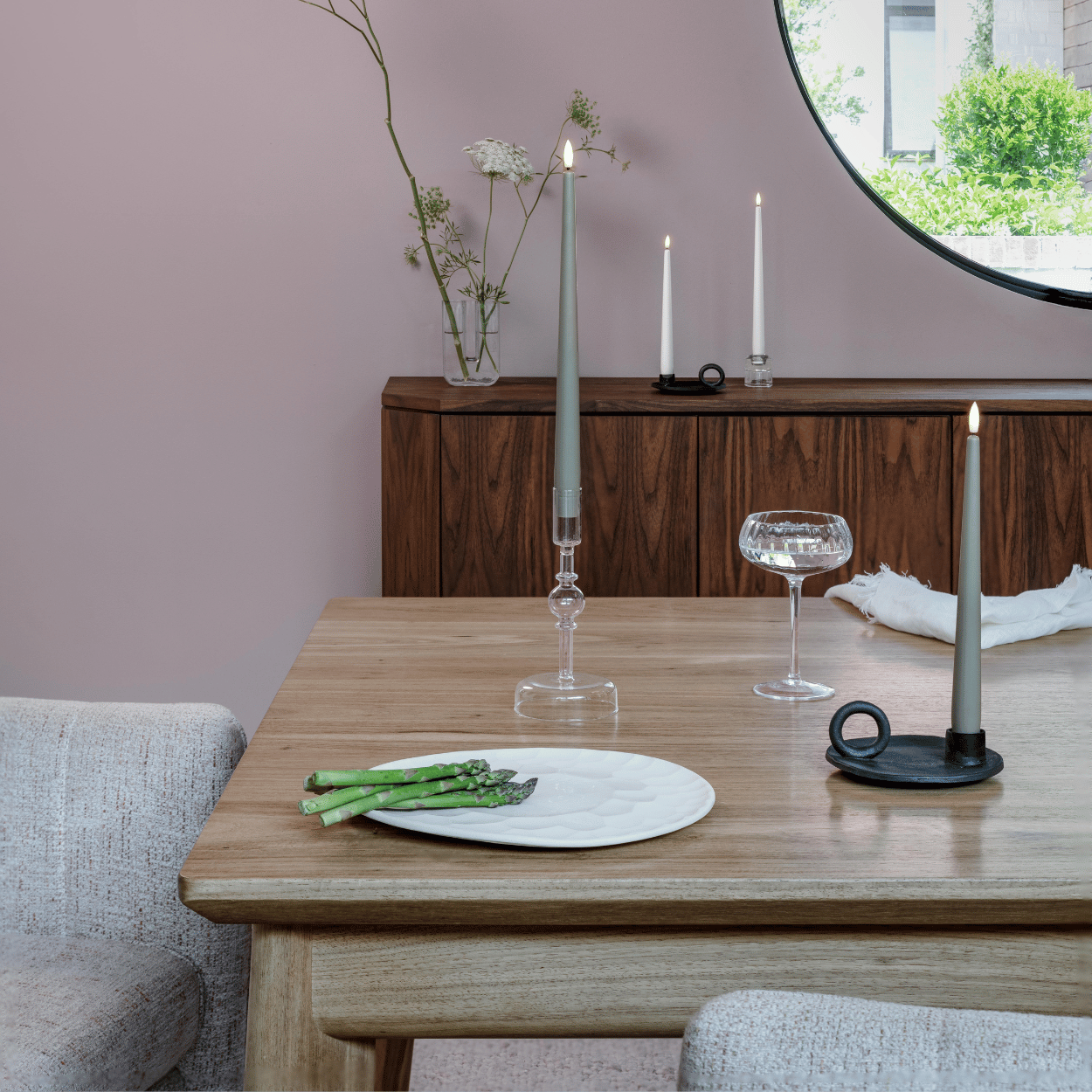 Moods & More LED dinerkaarsen Silk Wit – 2 stuks – 2,3x25 cm