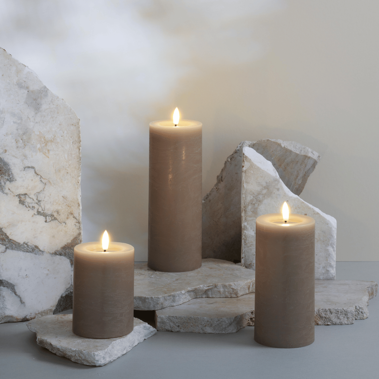 Moods & More LED stompkaars Rock Smeltbad-effect Sand – 7,4x10 cm