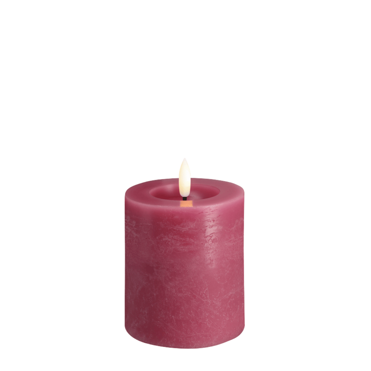 Moods & More LED pillar candle Rock Melt pool effect Vintage Rose – 7 ...