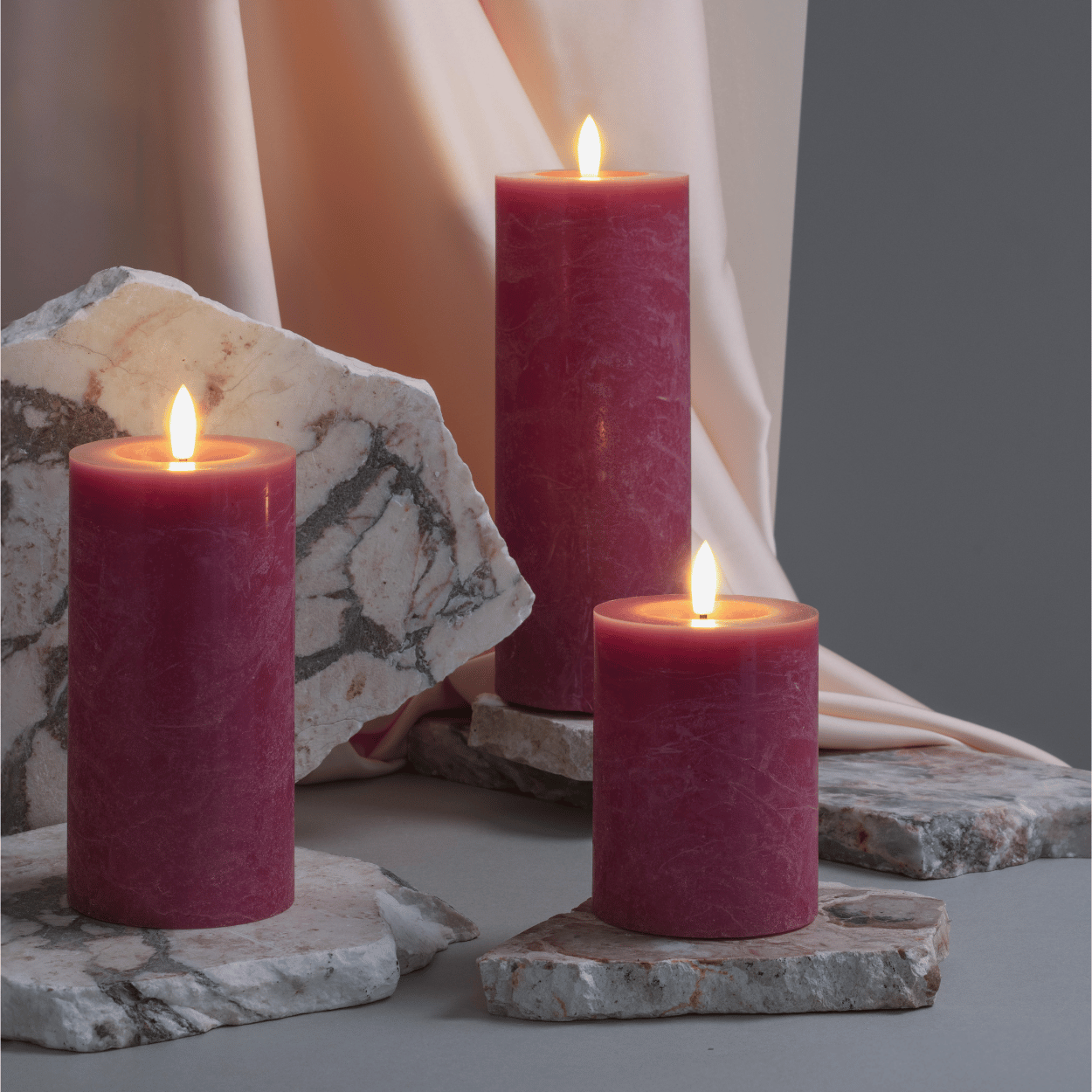 Moods & More LED stompkaars Rock Smeltbad-effect Vintage Rose – 7,4x10 cm