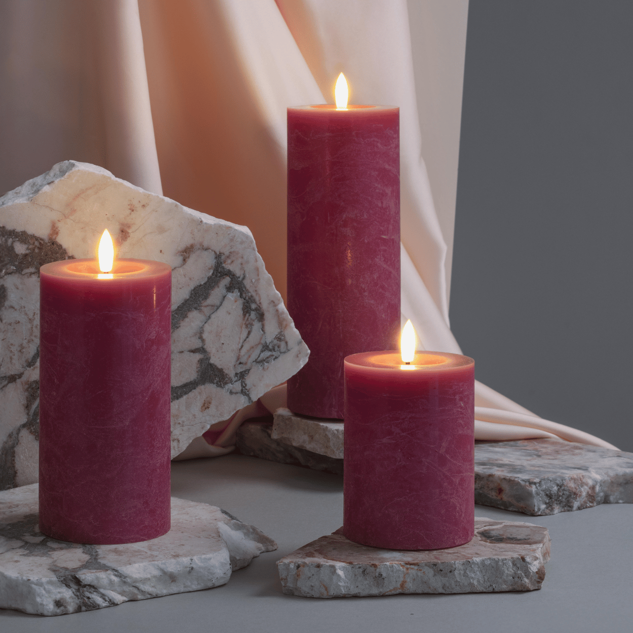 Moods & More LED stompkaars Rock Smeltbad-effect Vintage Rose – 7,4x15 cm
