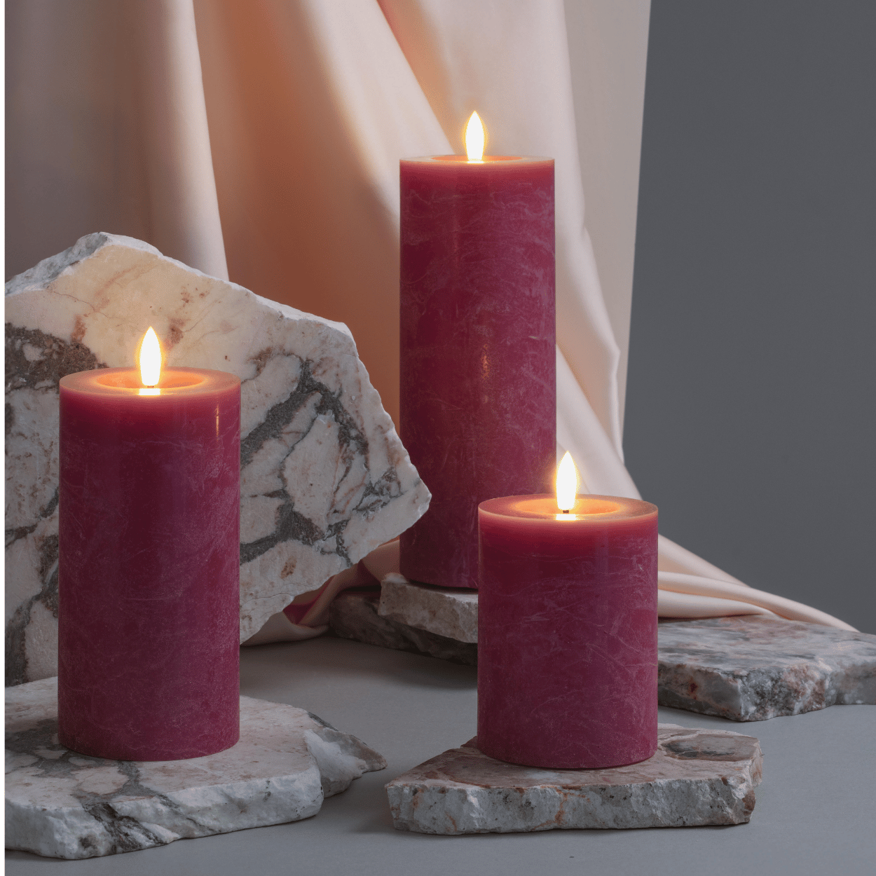 Moods & More LED stompkaars Rock Smeltbad-effect Vintage Rose – 7,4x20 cm