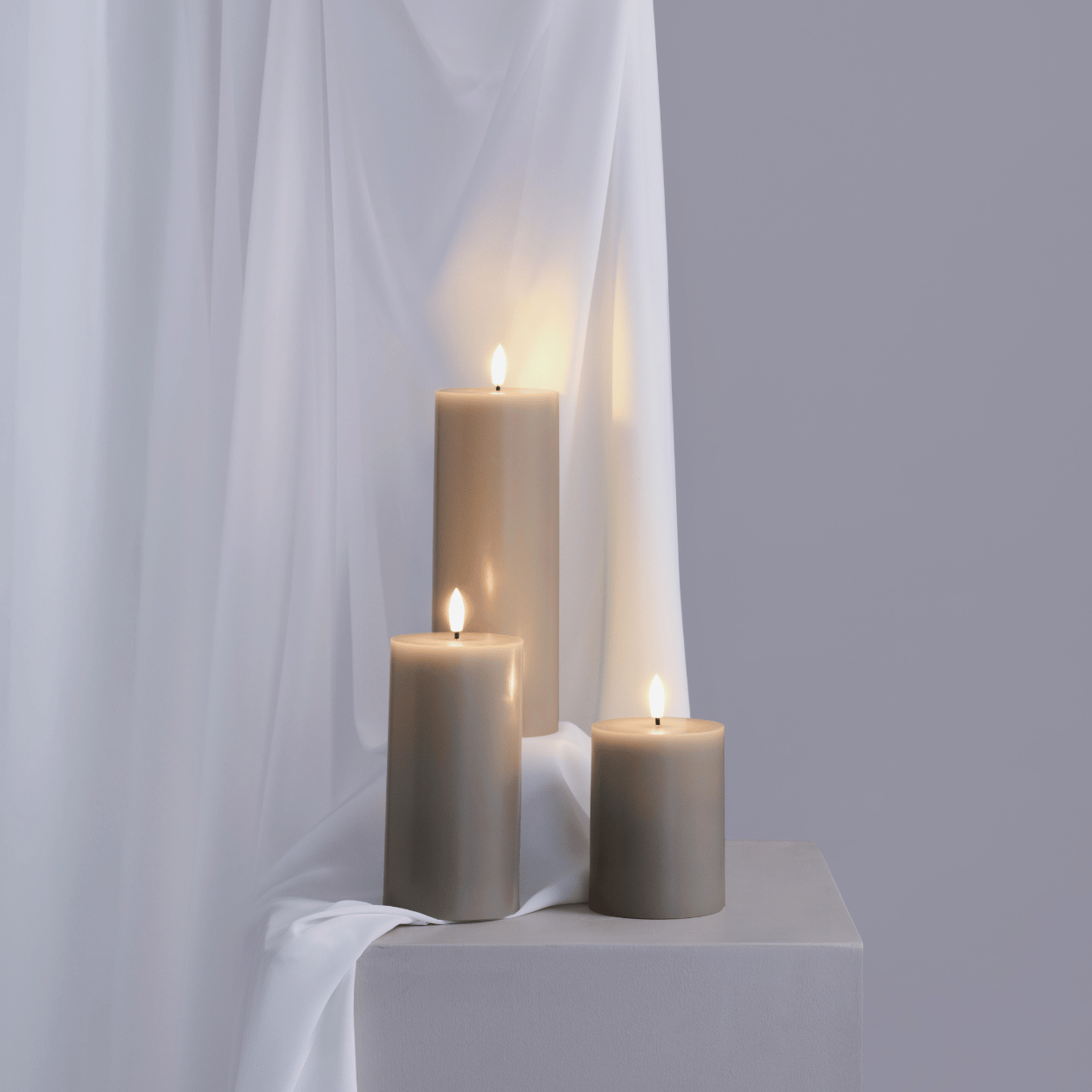 Moods & More LED stompkaars Silk Sand – 7,4x20 cm
