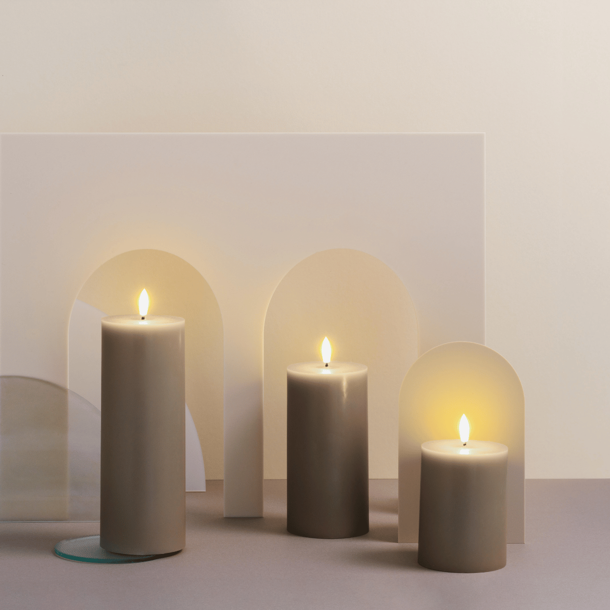 Moods & More LED stompkaars Silk Sand – 7,4x20 cm