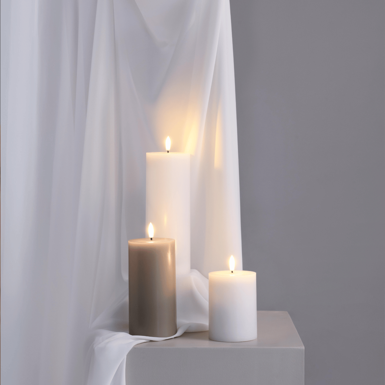 Moods & More LED stompkaars Silk Wit – 7,4x20 cm