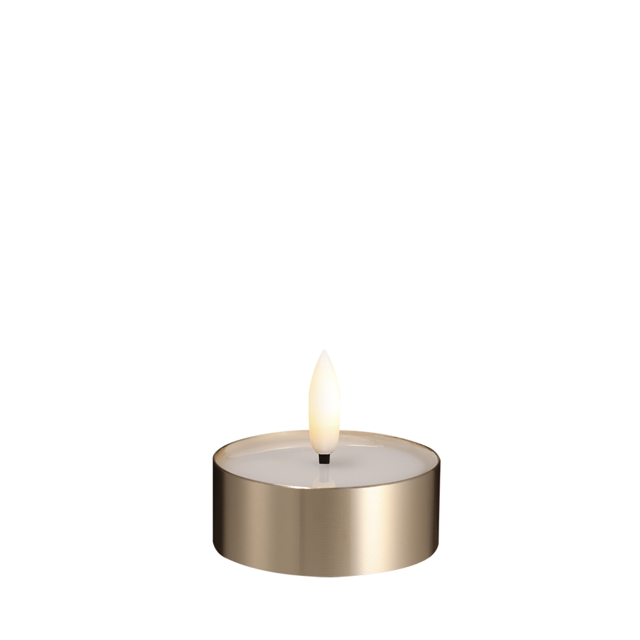 Moods & More LED waxinelichtje Melted Messing – Ø6,3x2,5 cm