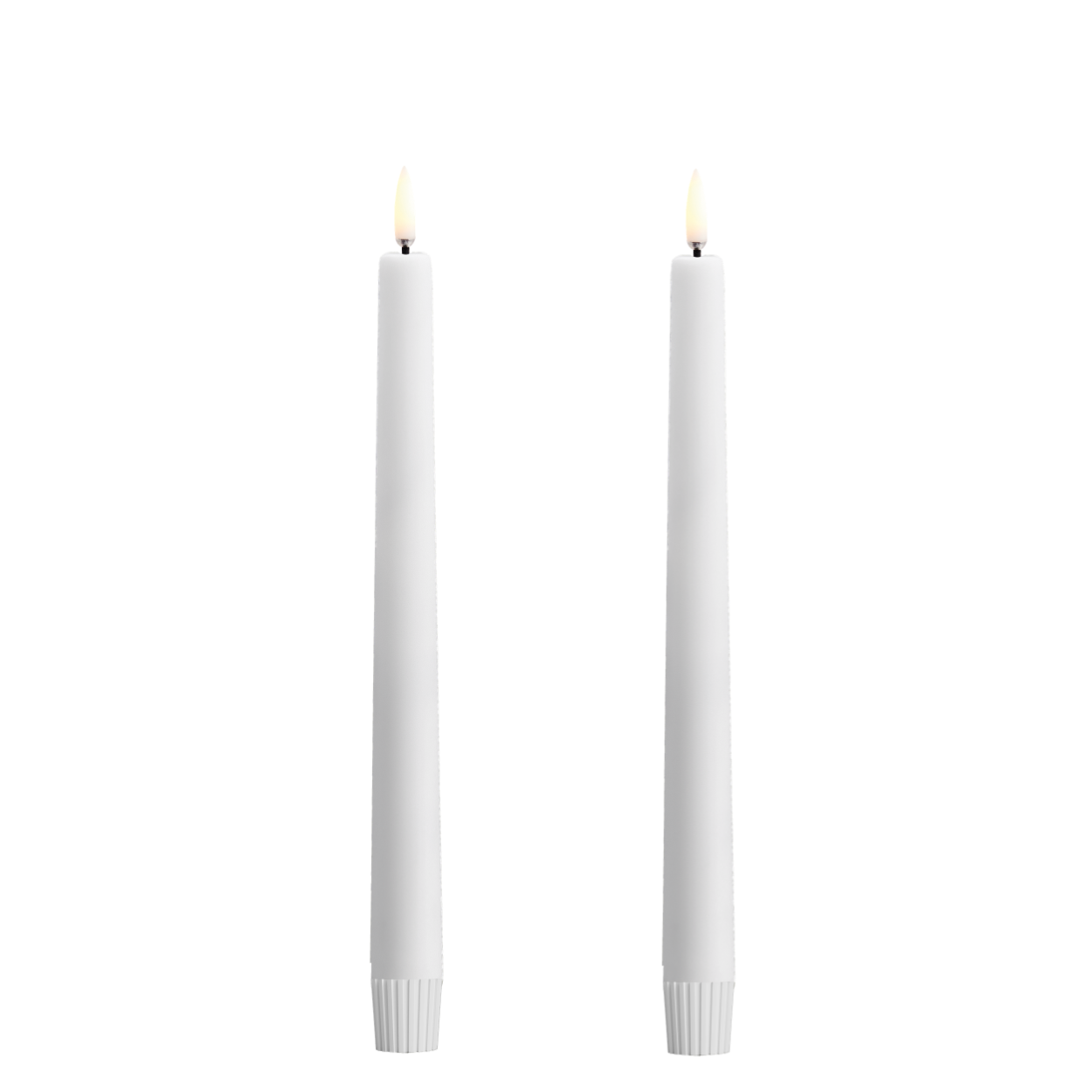 Uyuni Outdoor LED Dinner Candle – White – 2 pieces – 2.3x25 cm
