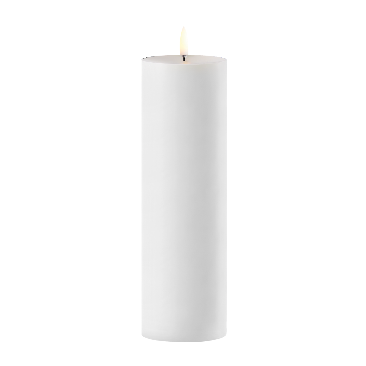 Uyuni Outdoor LED Maxi Pillar Candle – White – 12x40 cm