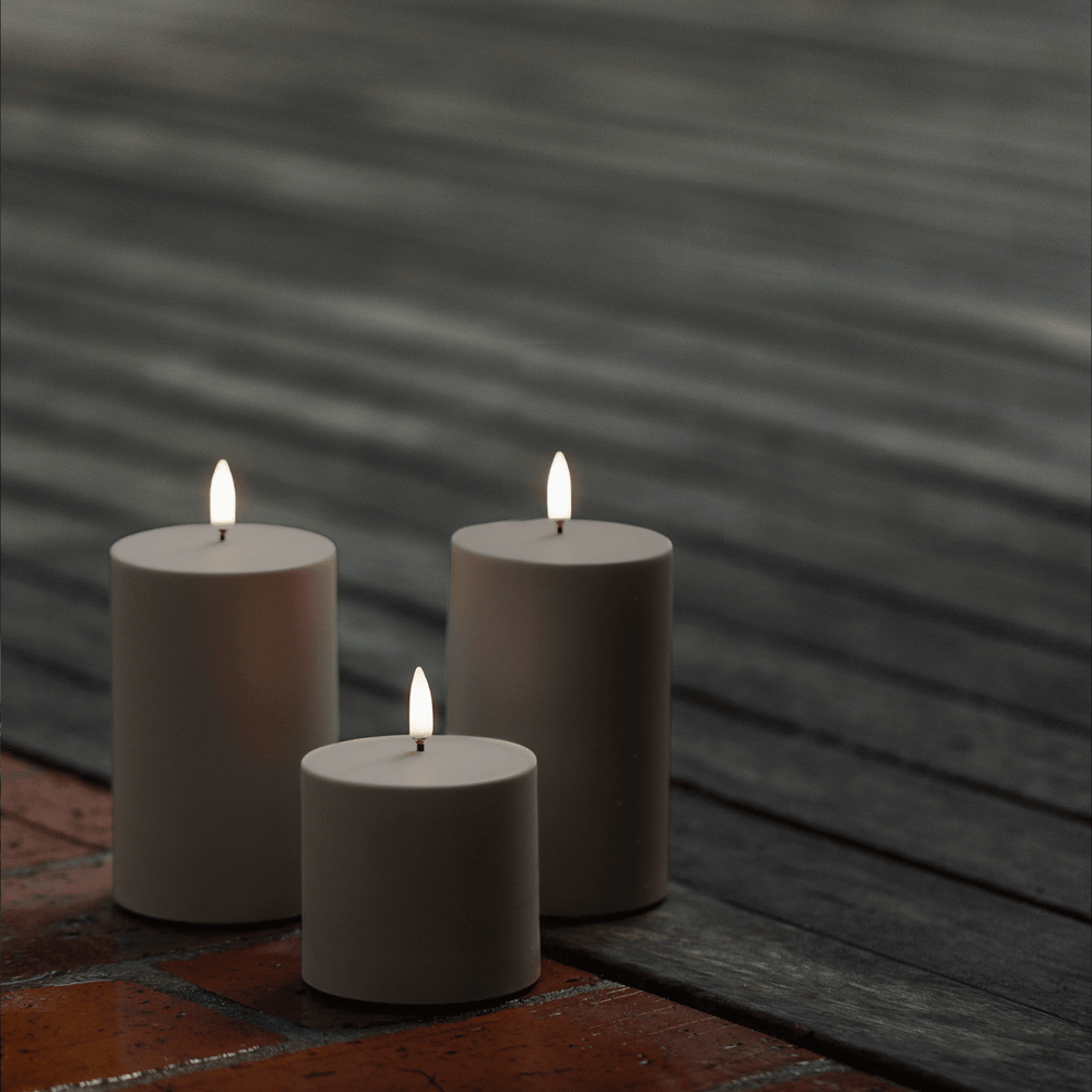 Uyuni Buiten LED Stompkaars Zandsteen 7,8x7,8 cm | TED Lights