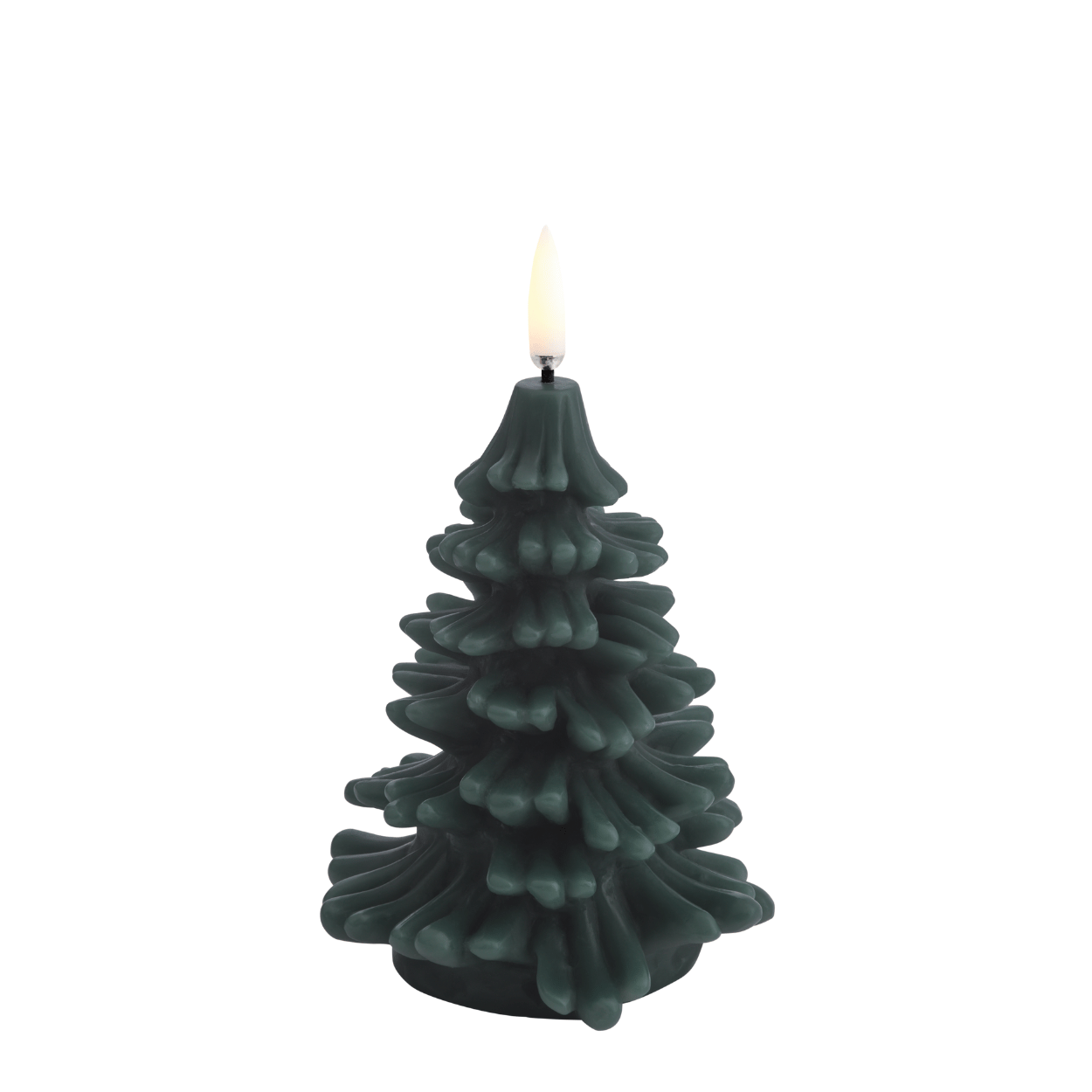 Uyuni LED Christmas Tree Candle – Pine Green, 10x15 cm