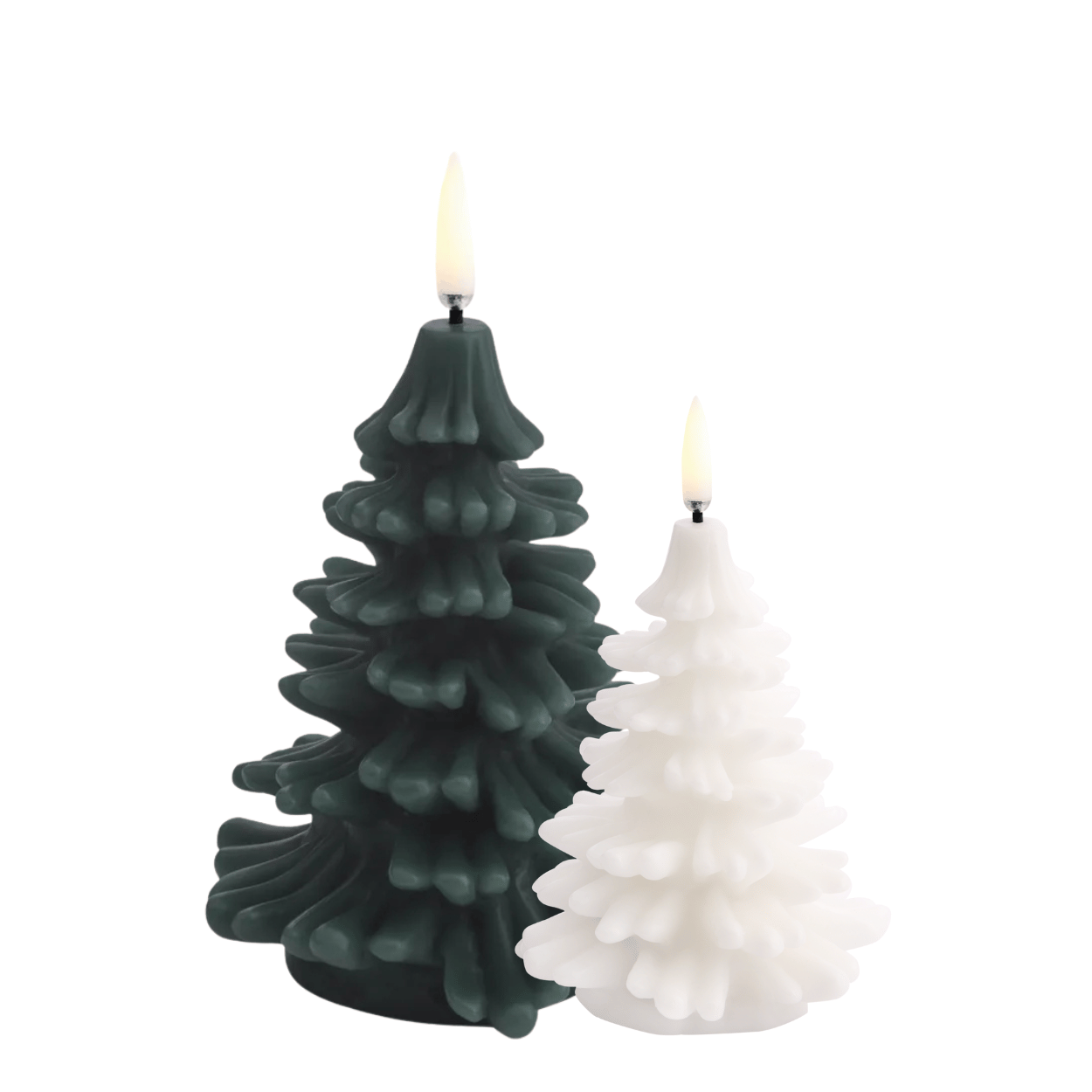 Uyuni LED Christmas Tree Candles Set – Pine Green &amp; Nordic White