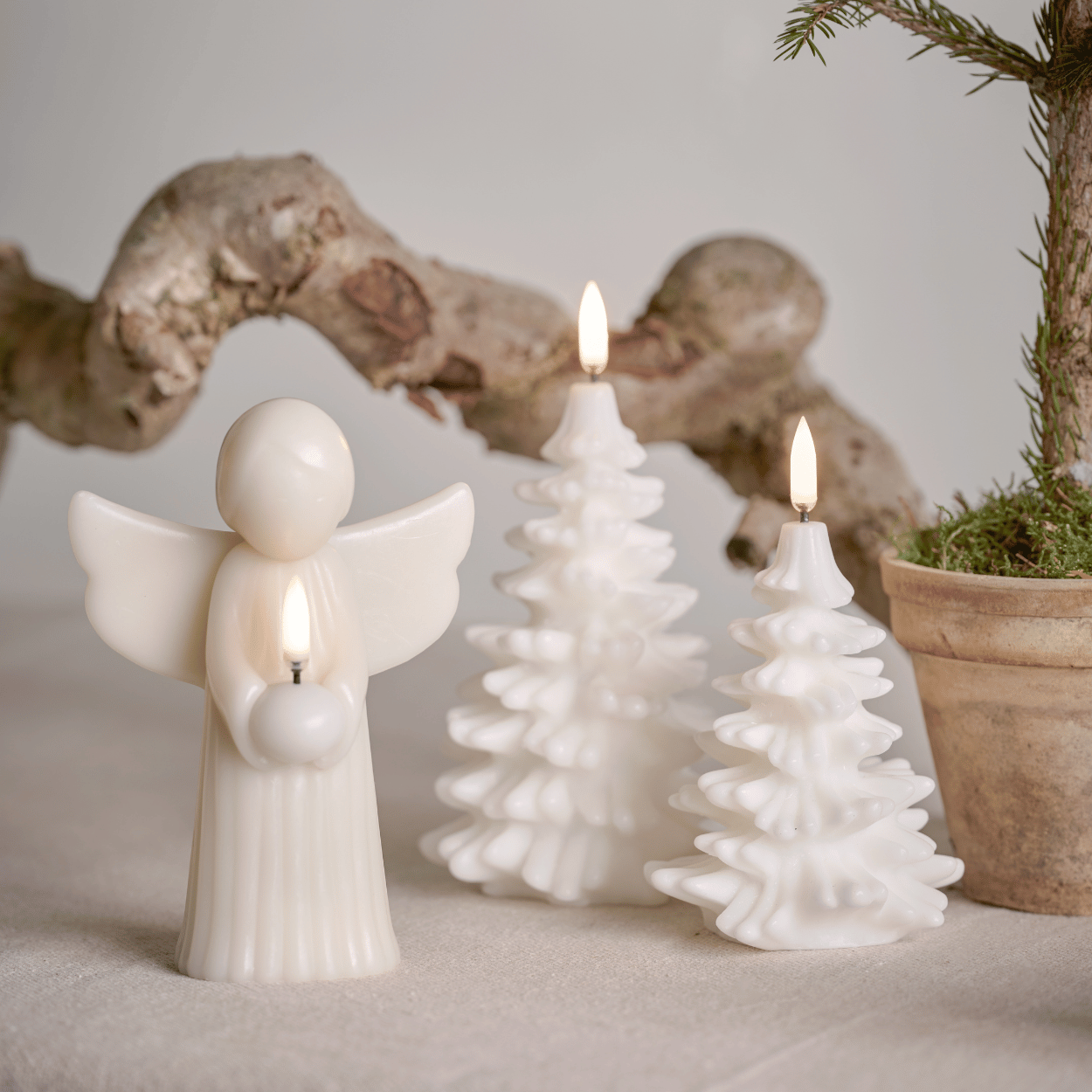 Uyuni LED Kerstboomkaarsen Set – Nordic White