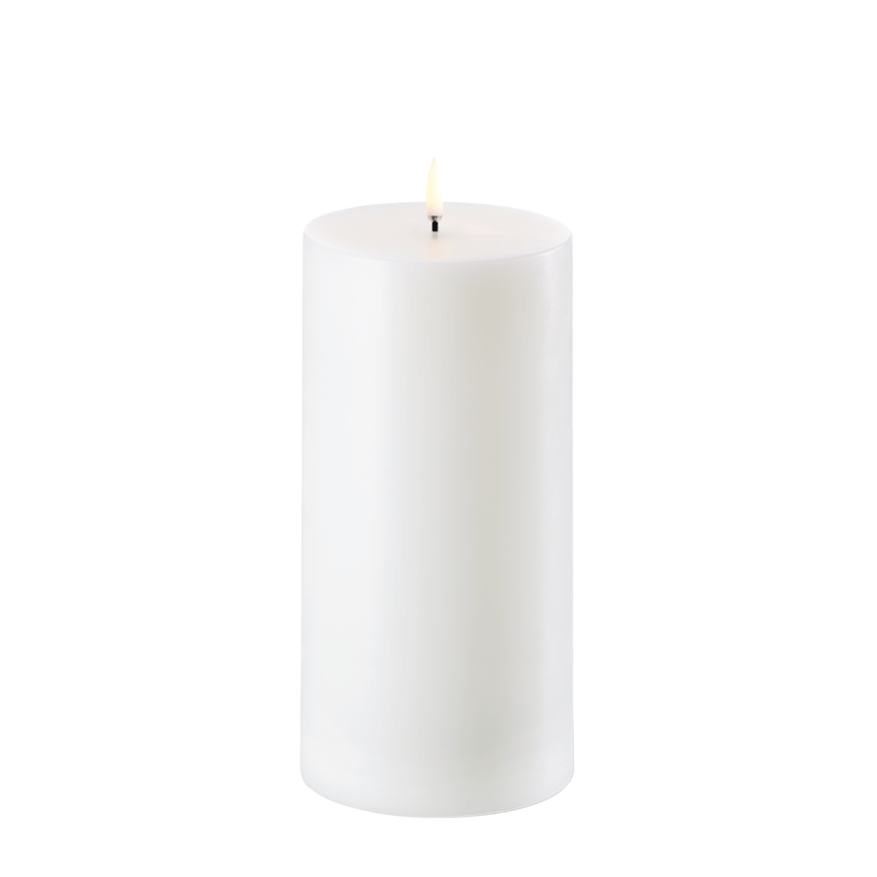 Uyuni LED Pillar Candle, Nordic White, Rustic, 7.8x15 cm