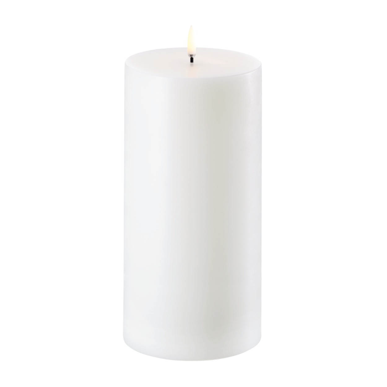 Uyuni LED Pillar Candle, Nordic White, Rustic, 7.8x20 cm