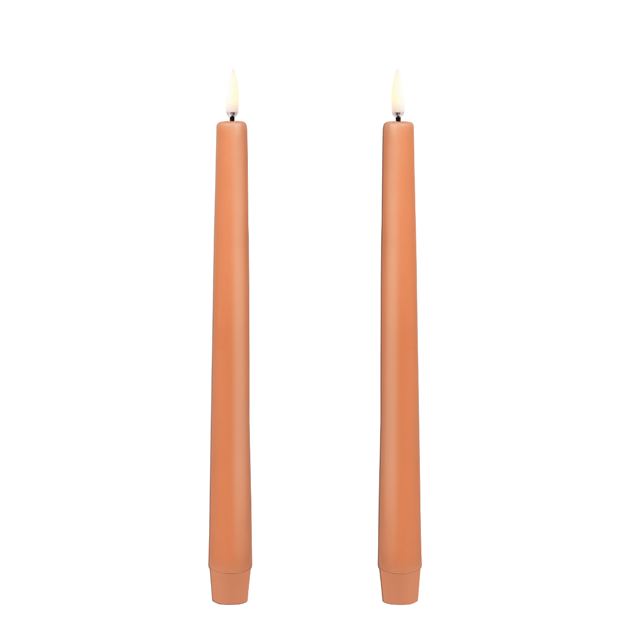 Uyuni LED dinerkaars – Abrikoos – Glad – 2 stuks – 2,3x25 cm