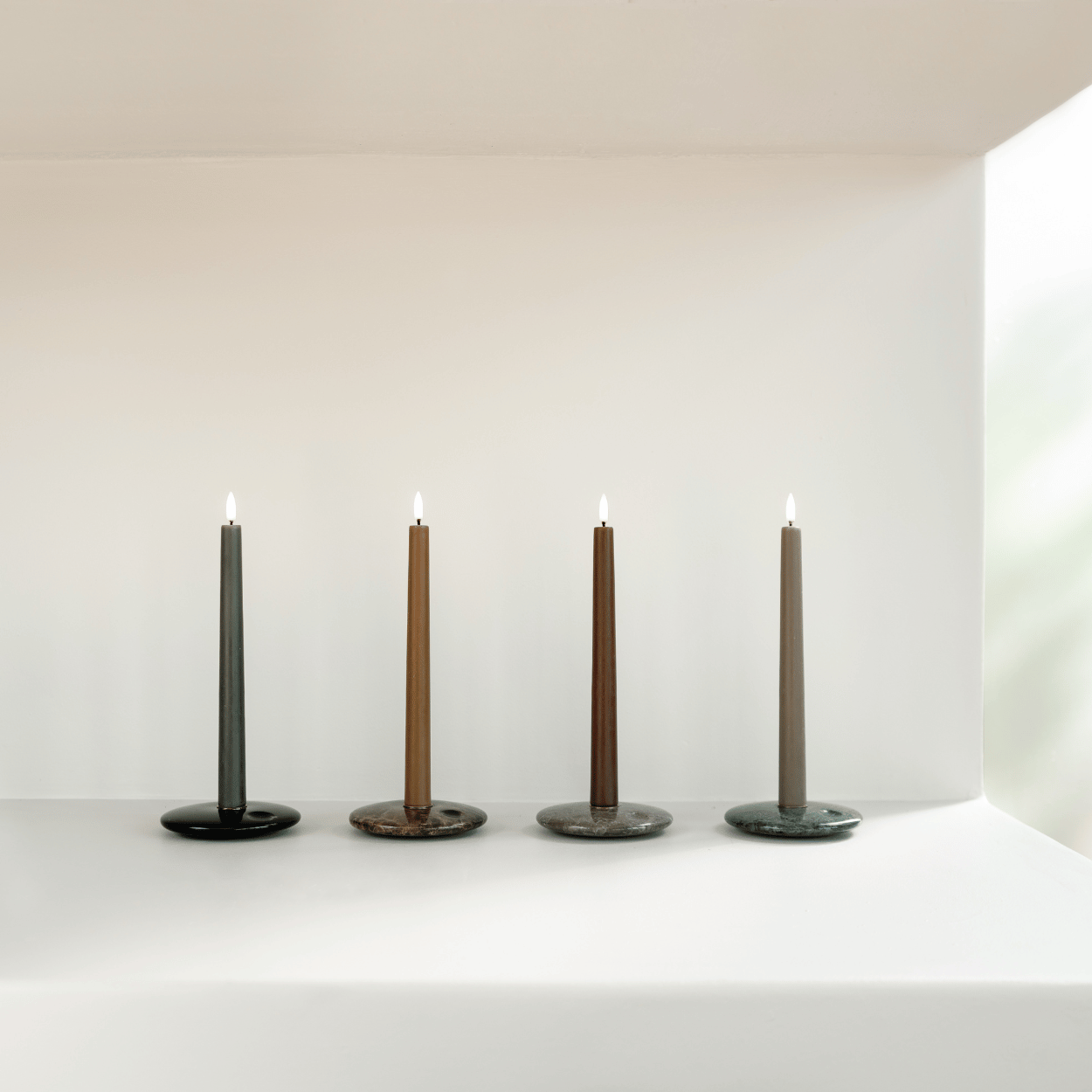Uyuni LED dinerkaars – Karamel – Glad – 2 stuks – 2,3x25 cm