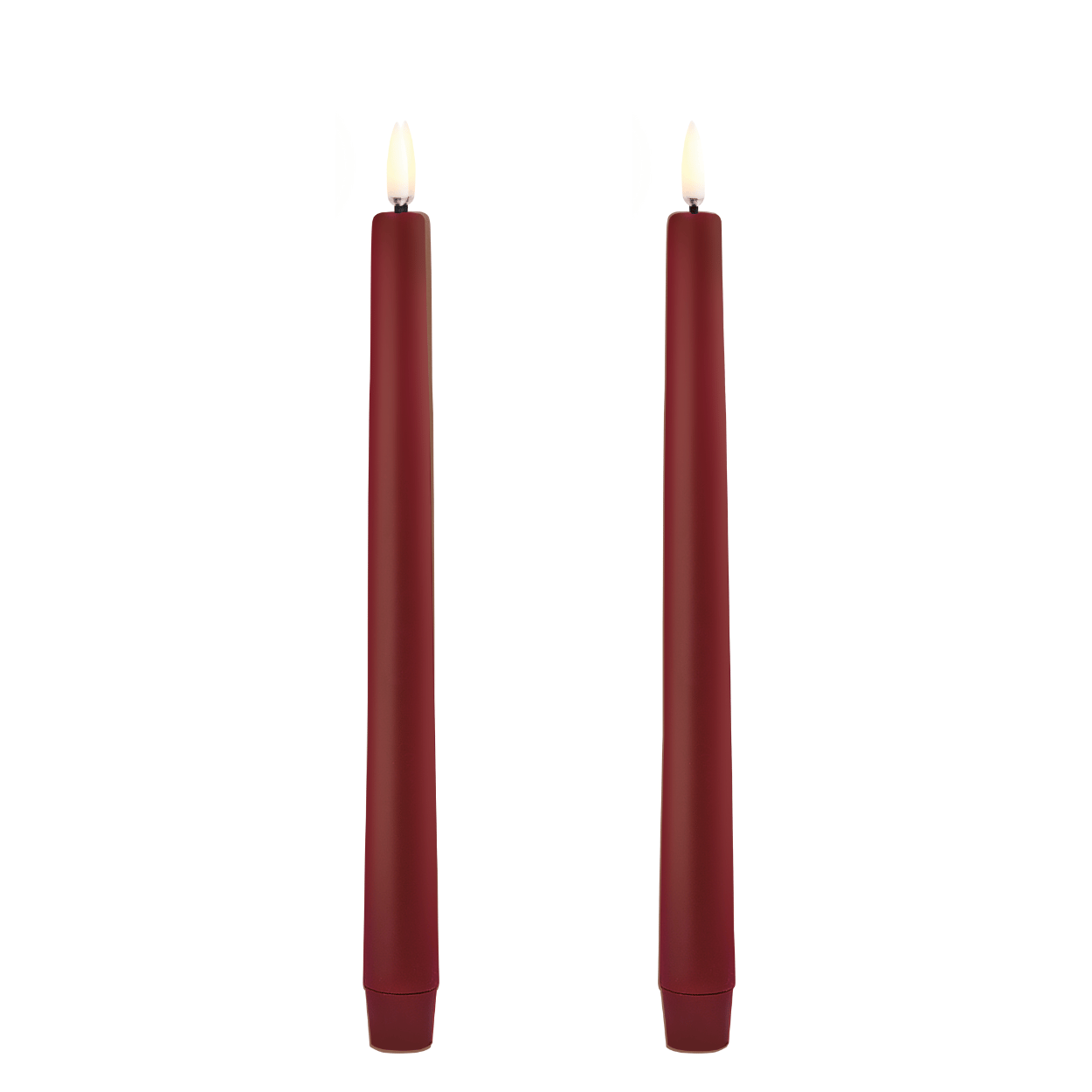 Uyuni LED dinerkaars – Karmijnrood – Glad – 2 stuks – 2,3x25 cm