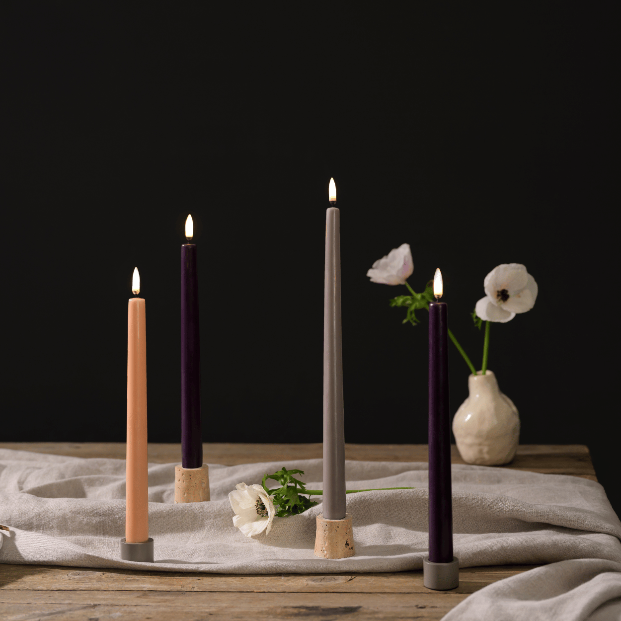 Uyuni LED dinerkaars – Pruim – Glad – 2 stuks – 2,3x25 cm