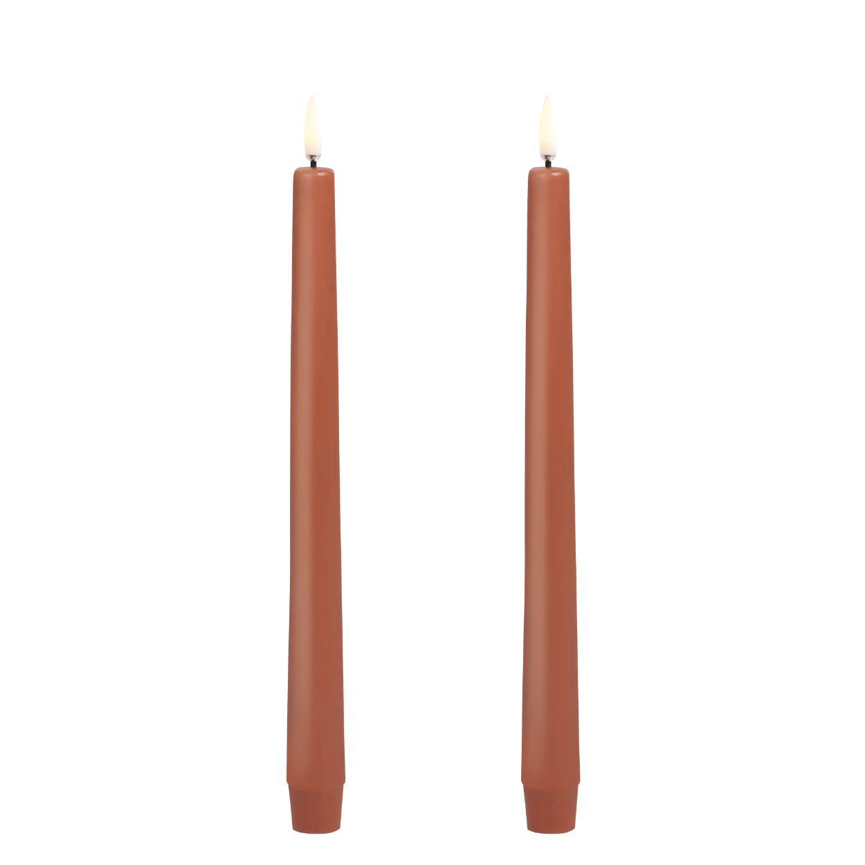 Uyuni LED dinerkaars, Terracotta, Glad, 2 stuks, 2,3x25 cm | TED Lights