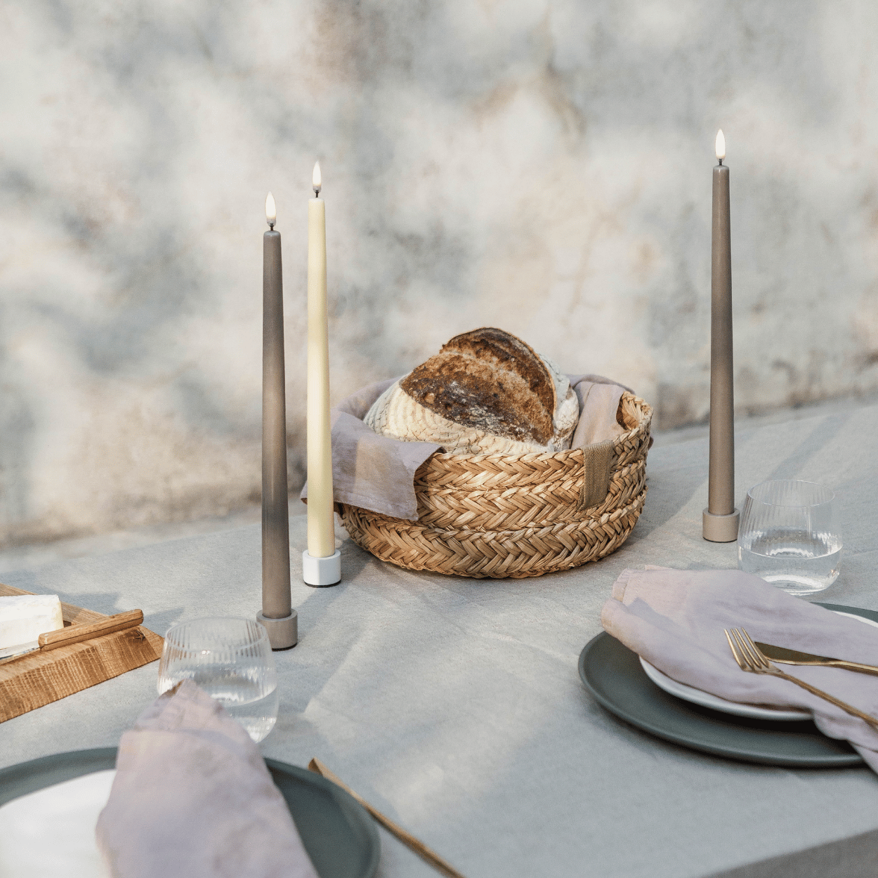Uyuni LED dinerkaars, Wheat Yellow, Glad, 2 stuks, 2,3x25 cm