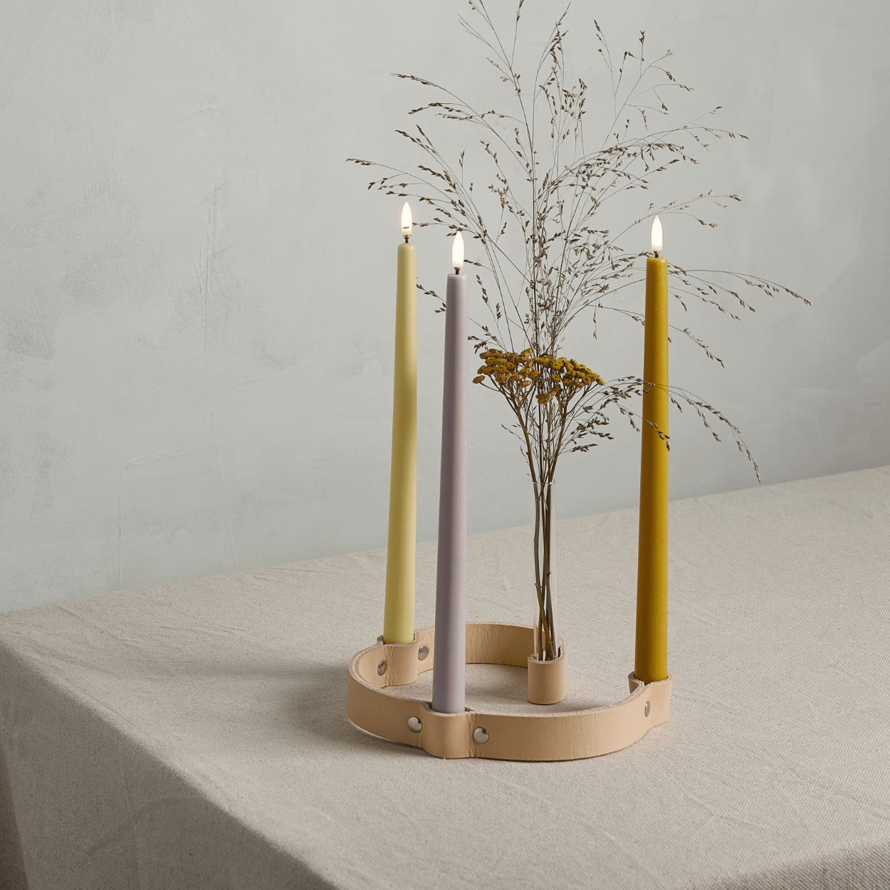 Uyuni LED dinerkaars, Wheat Yellow, Glad, 2 stuks, 2,3x25 cm