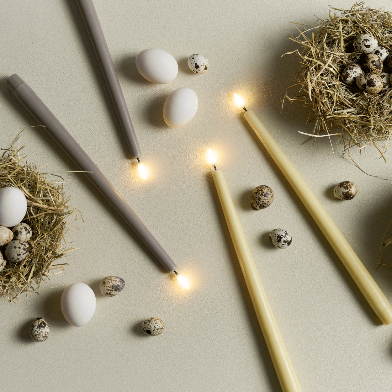 Uyuni LED dinerkaars, Wheat Yellow, Glad, 2 stuks, 2,3x25 cm