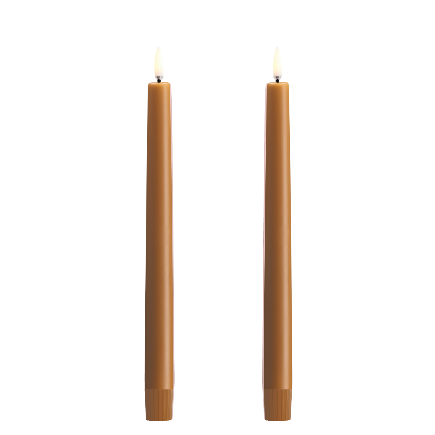 Uyuni LED Stabkerze – Wild Honey – Glatt – 2 Stück – 2,3x25 cm