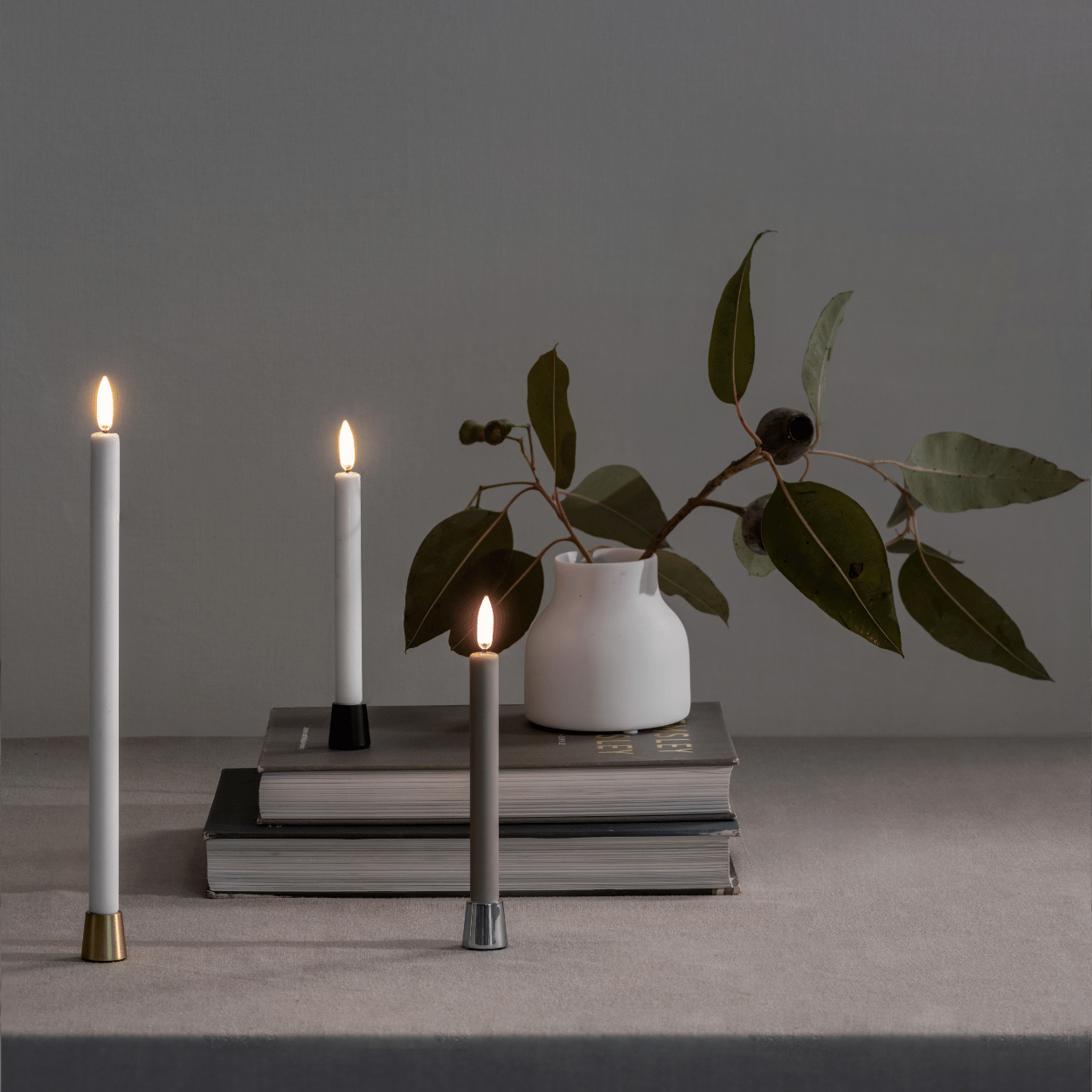 Uyuni LED mini dinerkaars – Nordic White – Glad – 2 stuks – 1,3x25 cm