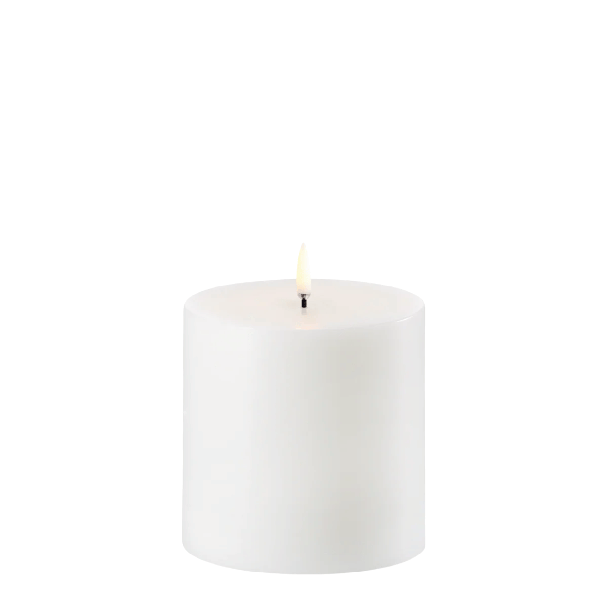 Uyuni LED pillar candle – Nordic White – Rustic – 10x10 cm