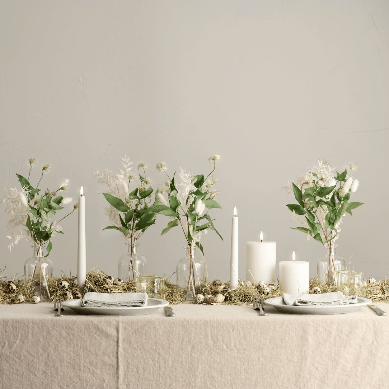 Uyuni LED pillar candle – Nordic White – Rustic – 10x15 cm