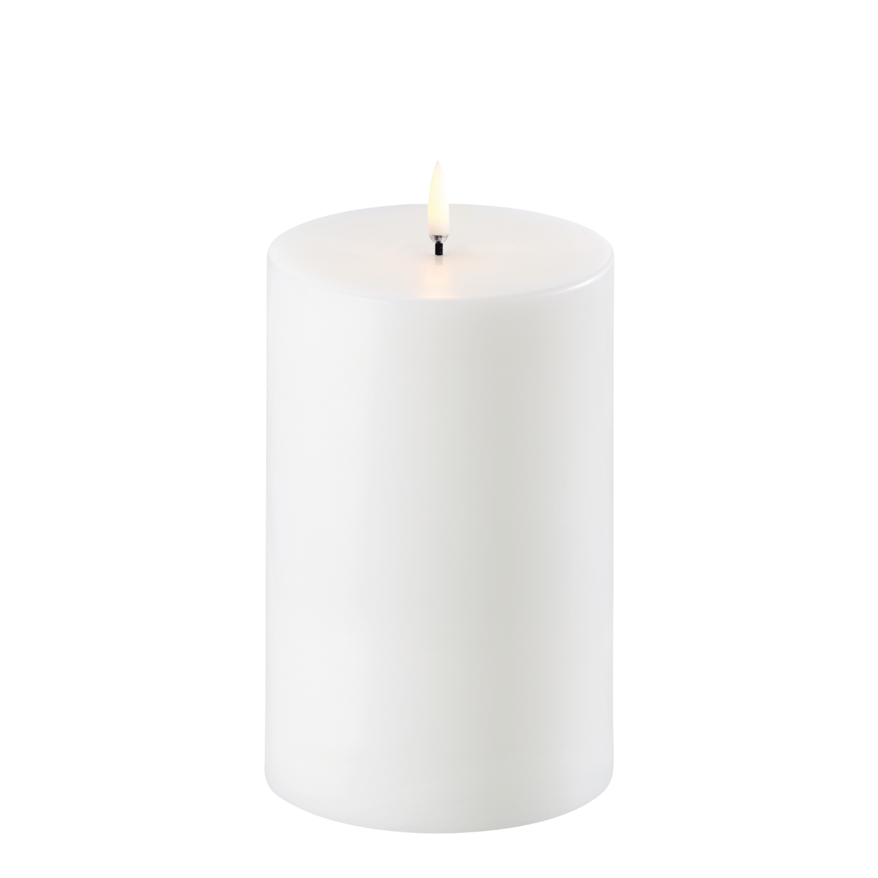 Uyuni LED pillar candle – Nordic White – Rustic – 10x15 cm
