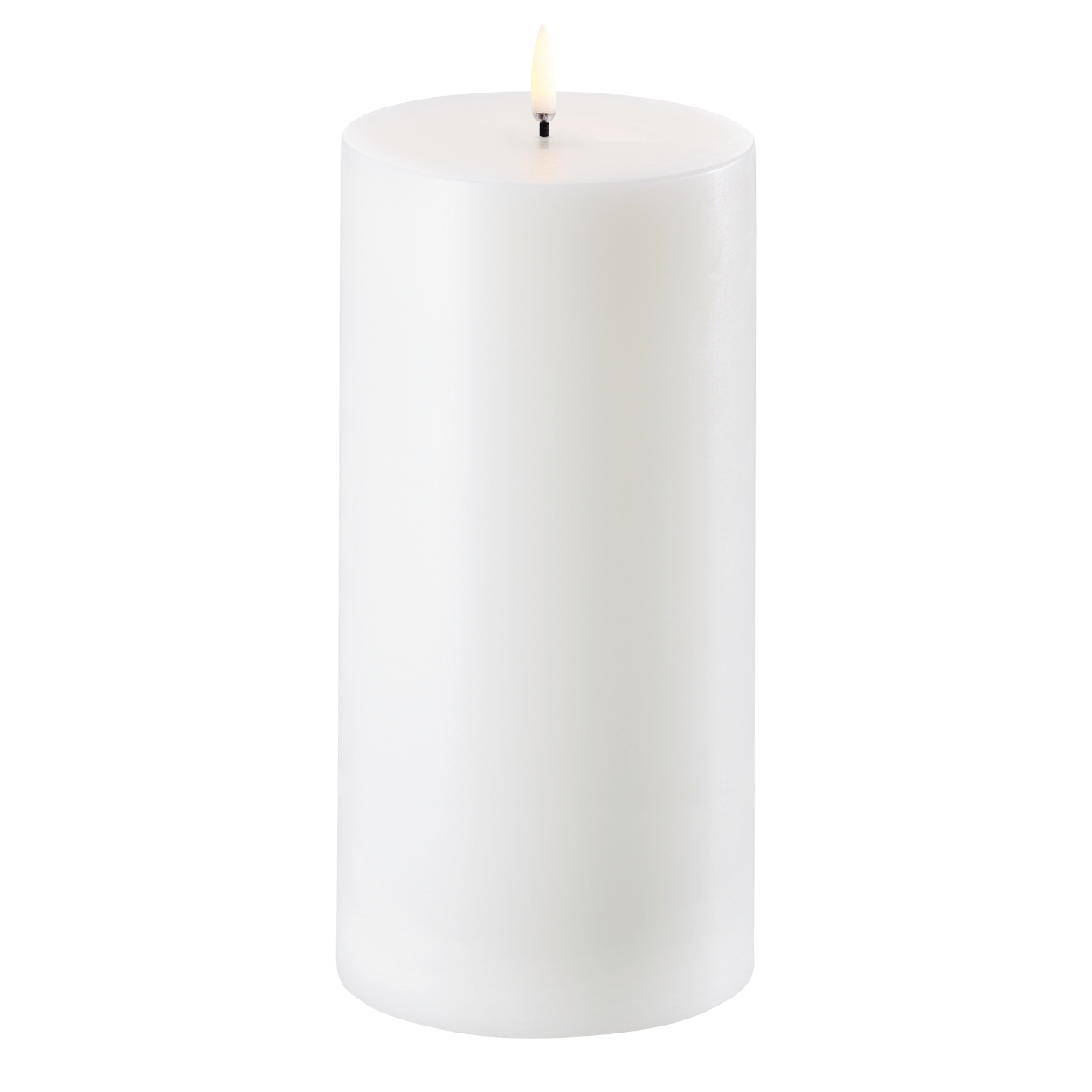 Uyuni LED pillar candle – Nordic White – Rustic – 10x20 cm