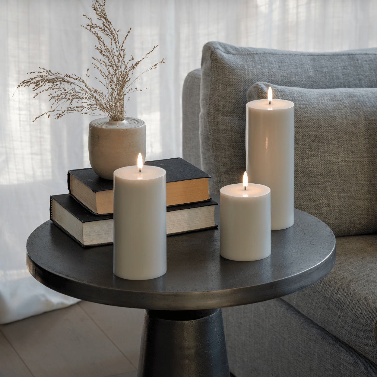 Uyuni LED stompkaars – Oyster Grey – Smooth – 7,8x10 cm