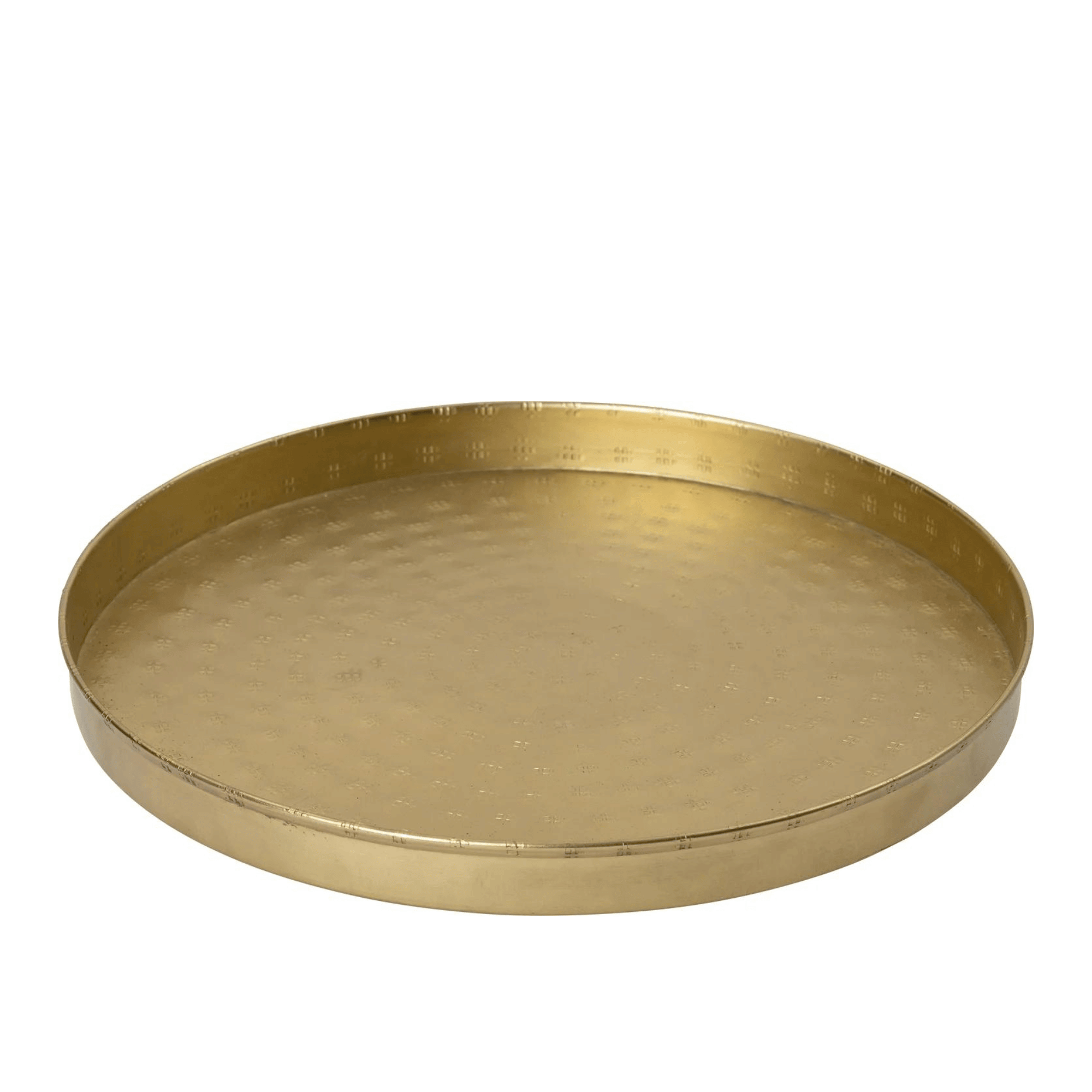 Kaarsenplateau, rond, goud, 26x26x2 cm | TED Lights